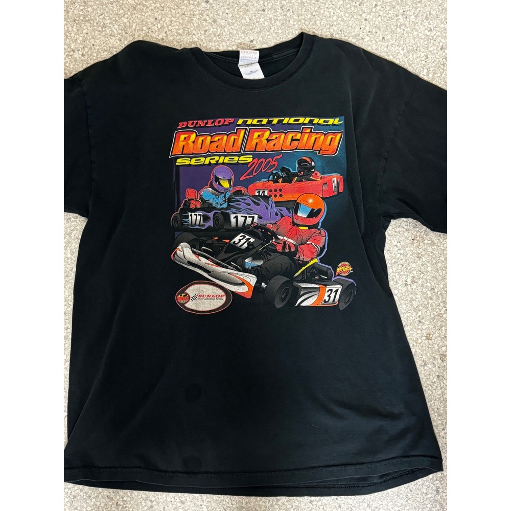Vintage 2005 Dunlop National Road Racing Series T-Shirt XL Go Kart WKA Daytona